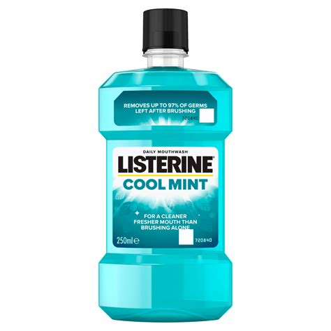 listerine essentials cool mint mouthwash 250ml