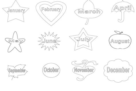 Free Printable 12 Months Of The Year Coloring Pages Free Coloring