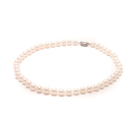 White Cultured Freshwater Pearl Necklace 8 9mm Choos Jewelry