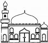 Mosque Coloriage Coloring Mosquee Buildings Architecture Drawing Enfants Cours Pour Album sketch template