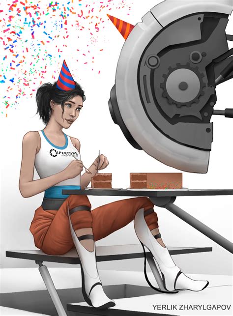 GLaDOS And Chell Are Celebrating Year Anniversary Of Portal My Fanart For Portal R Gaming
