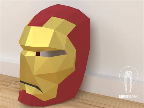 Papercraft Ironman Mask Papercraft D Make Your Own Etsy