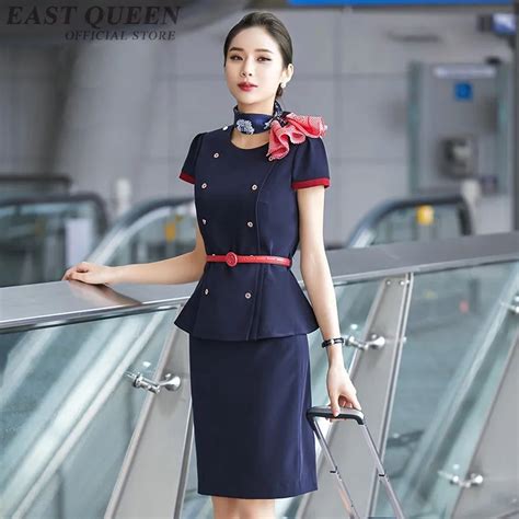 Flight Attendant Uniform Ladies Elegant Flight Stewardess Uniform Female Business Office Social
