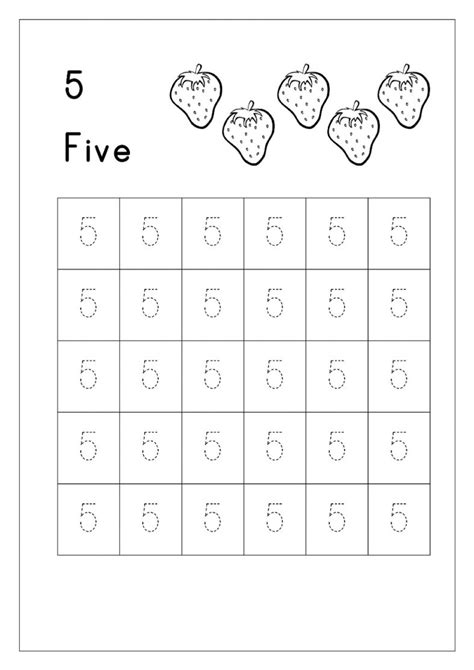 Free Number 5 Worksheets To Print For Preschool 101 Activity