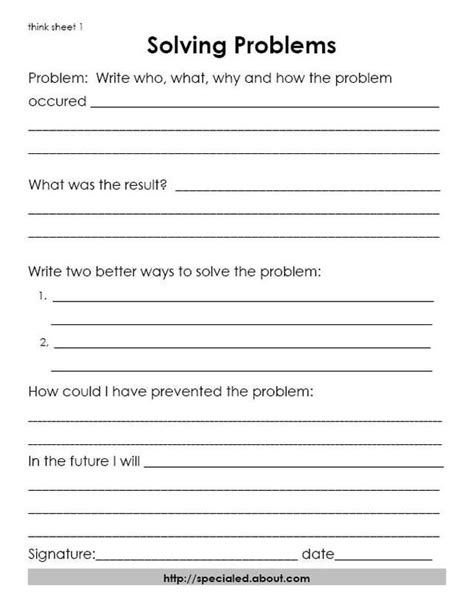 7 Best Images Of Problem Solving Decision Making Worksheet Problem