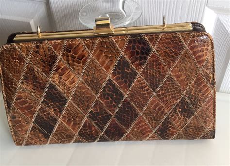 Clutch Purse Coin Purse Snakeskin Clutch Vintage Purses Classy Chic