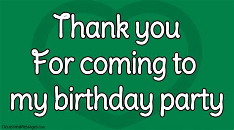 Thank You Messages For Coming To My Birthday Party By Wishesquotes Images