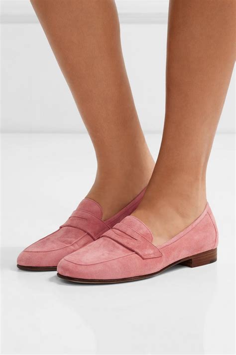 Mansur Gavriel Womens Classic Suede Loafers Pink Pink Flat Shoes ⋆