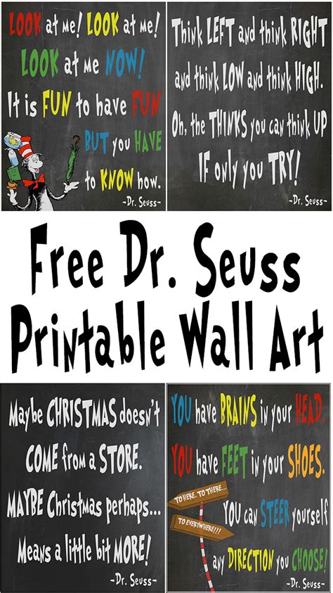 Free Dr Seuss Printables For Decorating A Classroom Or Nursery Free