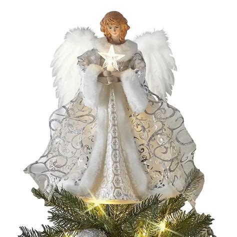 D Coration D Arbre De No L Pendentif Ange Blanc Dessus D Licat Statue Sup Rieure