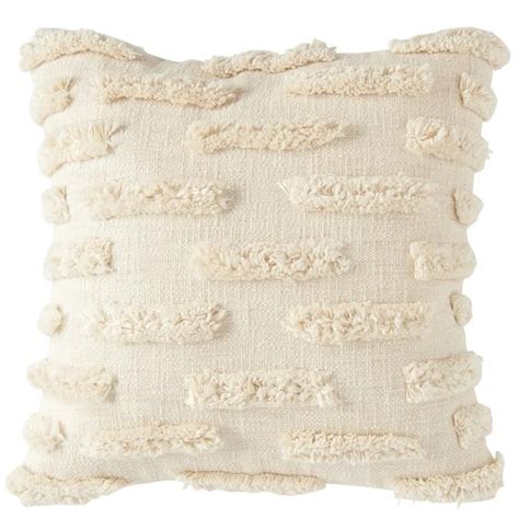 Woven Pillow W Fringe In 2021 Cream Colored Throw Pillows Textured