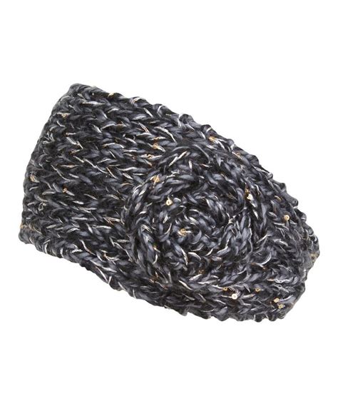 This Black Rosette Head Wrap By Magid Is Perfect Zulilyfinds Black Sequins Head Wraps