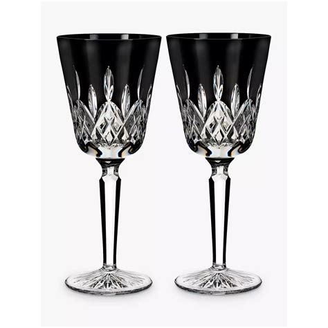 Waterford Black Tall Cut Crystal Glass Goblet Set Of 2 At John Lewis