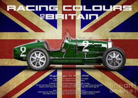 Bugatti 35b Great Britain Painting By Raceman Decker Fine Art America
