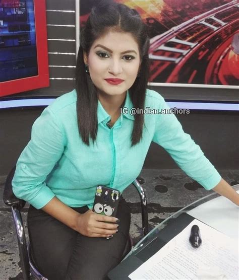 News Anchor Of Indian Tv News Channel National Voice Up Uk Female News