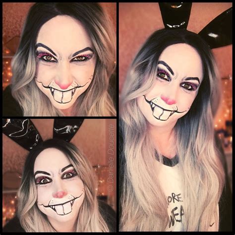Halloween Evil Bunny Makeup In 2019 Bunny Makeup Bunny Halloween