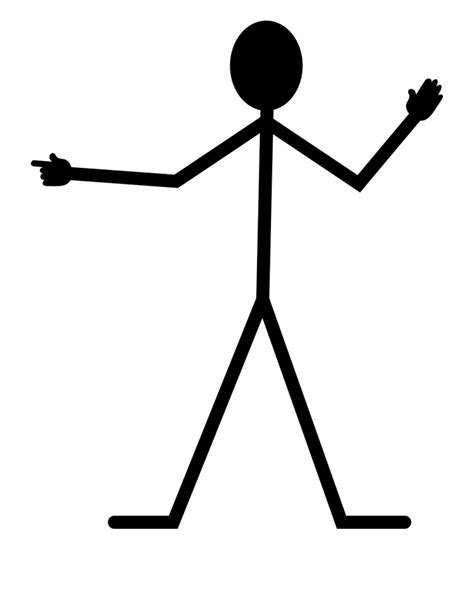 Stick People Clip Art Black And White