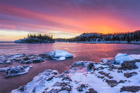 Great Lakes Photography Sunset Colors Lake Superior Winter