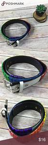 Rainbow Studded Leather Belt Topic Studded Leather Topic