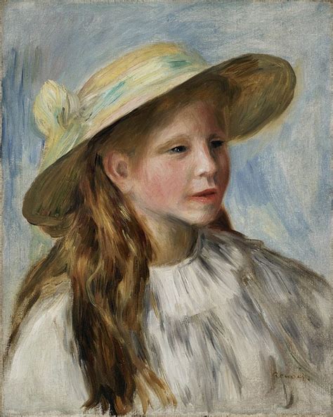 Little Girl With A Hat Pierre Auguste Renoir
