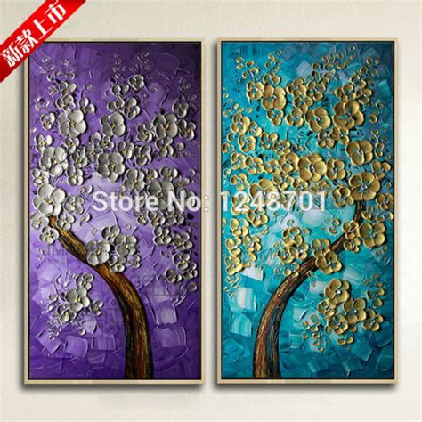 Shop home décor at sundance. Hand Painted Wall Art Abstract Paintings Knife Flower Oil ...