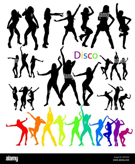Set Dancing People Vector Illustration Stock Vector Image And Art Alamy