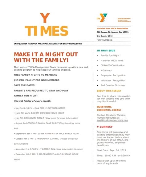 Free 15 Sample Employee Newsletter Templates In Ms Word Pdf Html