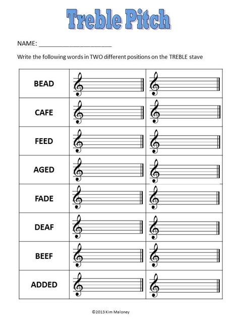 Music Pitch Worksheets Music Theory Worksheets Music Curriculum
