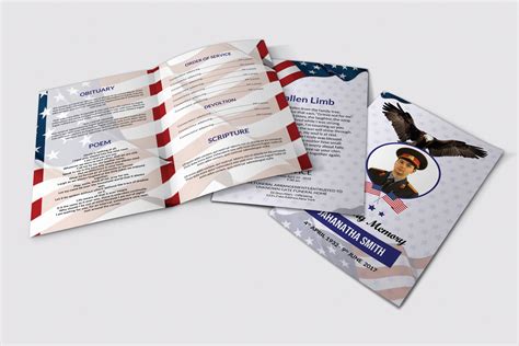 Funeral Program Template Military Army 413080 Brochures Design