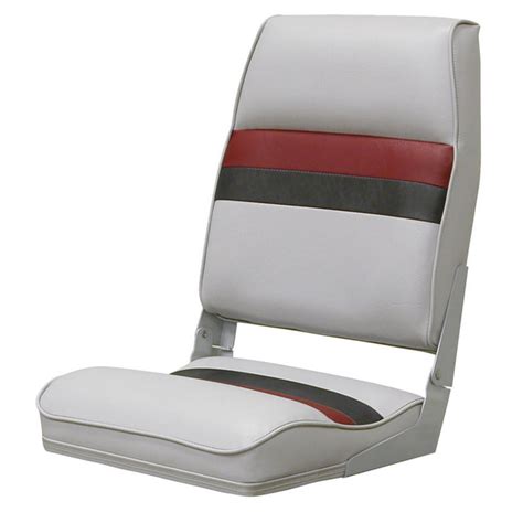 Wise 8wd434ls 1012 Deluxe High Back Boat Seat Greycharcoalred
