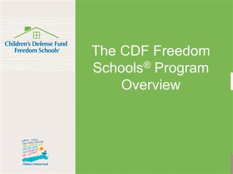 Cdf Overview Childrens Defense Fund