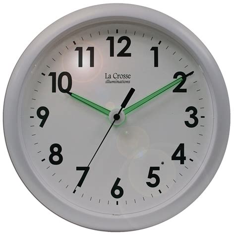 403 310 10 Inch Wall Clock With Glowing Hands La Crosse Technology