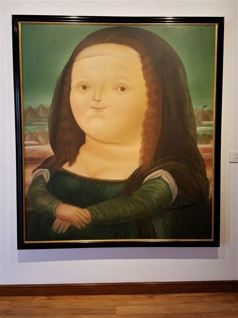 Bogotá Colombia Mona Lisa By Fernando Botero At The Museo De Botero