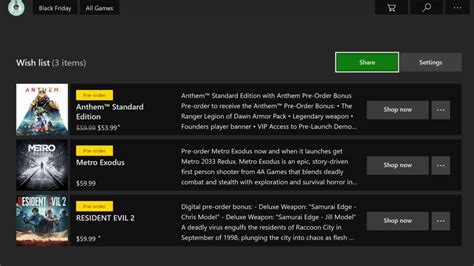 New Xbox One Update Xbox Wish List How To Use And Share With Friends