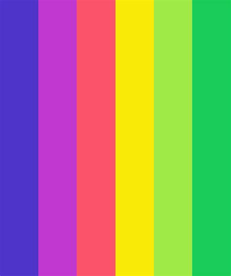 Flat Rainbow Color Palette Blue Color Schemes Color Schemes Rainbow