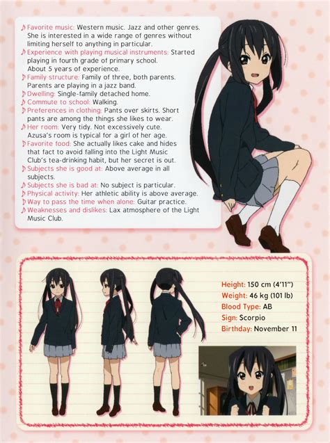Image Azusa Nakano Character Profile 2png K On Wiki
