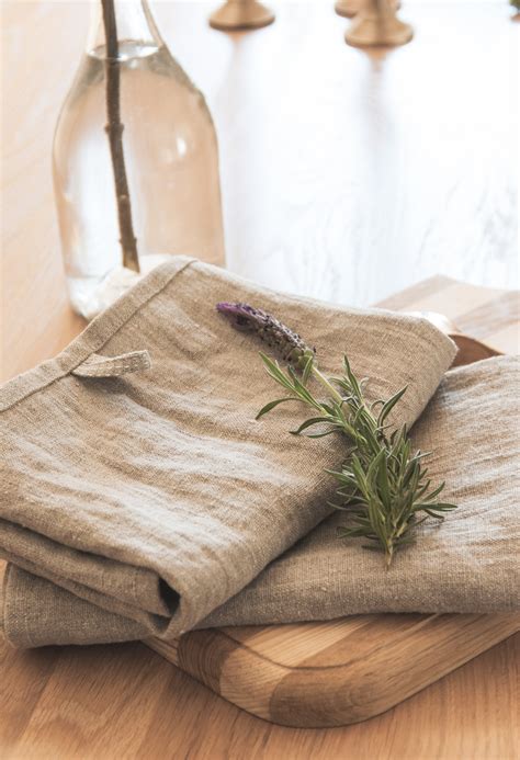 Linen Tea Towel Set Of 3 Heavy Linen Hand Towel Gray Washed Linen