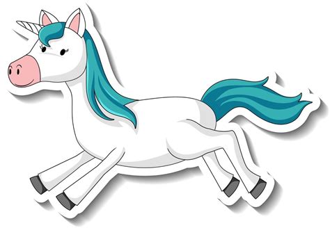 Cute Unicorn Stickers With A Blue Unicorn Cartoon Character 2763892