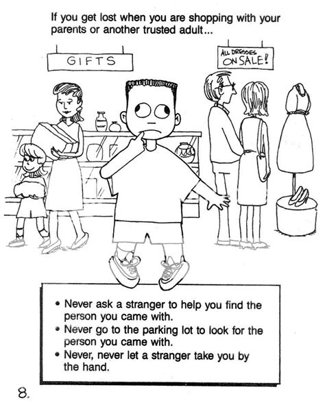 Printable Coloring Pages Stranger Safety Coloring Sheets