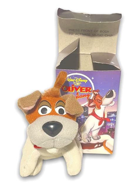 Mcdonalds 1988 Disney Oliver And Company Plush Ornament Toy Dog Dodger