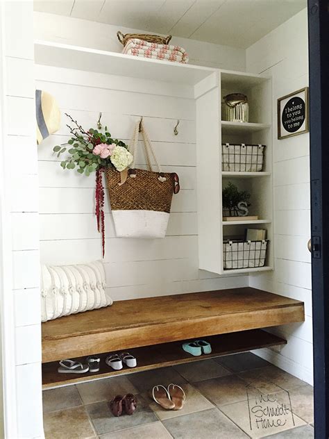 Build A Floating Bench And Shoe Shelf The Schmidt Home Mudroom