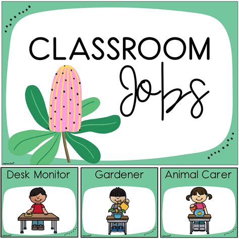 Classroom Jobs Good Vibes Editable Top Teacher