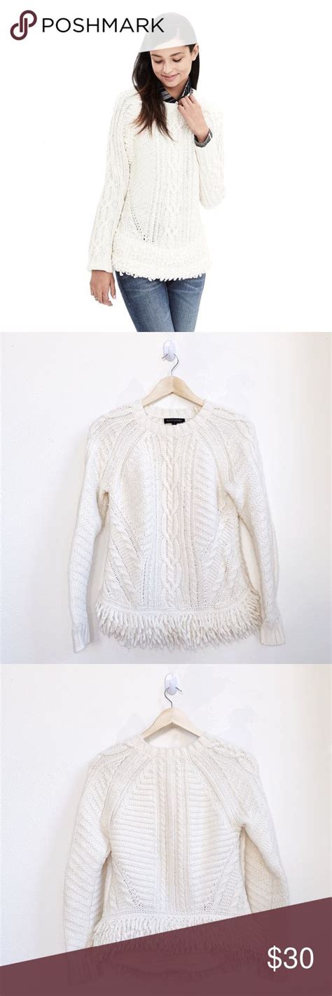 Banana Republic Italian Yarn Cable Knit Sweater Cable Knit Sweaters