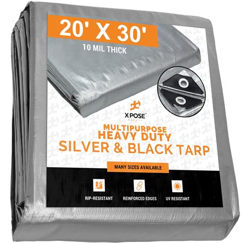 X Pose Safety Heavy Duty Poly Tarp 20 X 30 10 Mil Thick