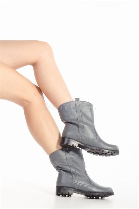 Naked Female Legs In Boots Stock Photo Image Of Long