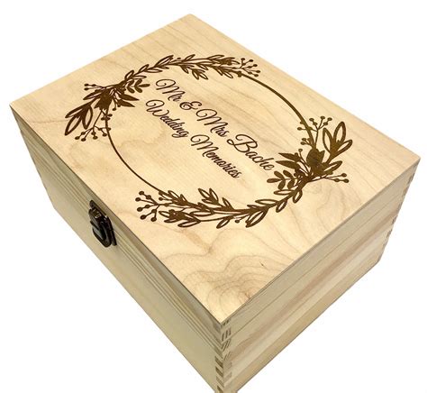 Personalised Wedding Wooden Keepsake Box Pine Wood Wedding Etsy Uk