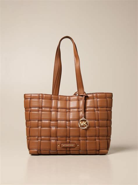 Michael Kors Ivy Michael Bag In Woven Synthetic Leather Leather