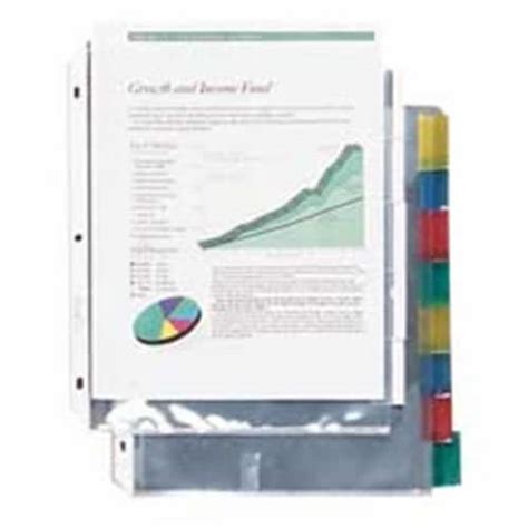 C Line Products Inc Top Load Sheet Protector 5 Tab 8 50inx11in
