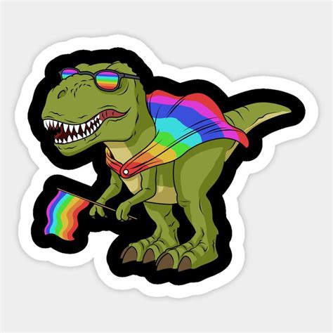 Lgbt Women Gay Pride Gifts Men Bi Lgbtq T Rex Dinosaur Poster By My