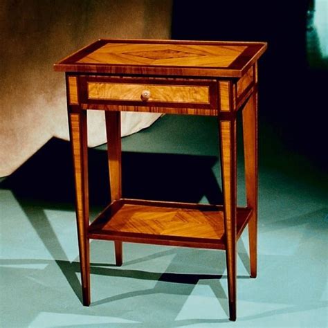 High Bedside Table Inlaid Idfdesign